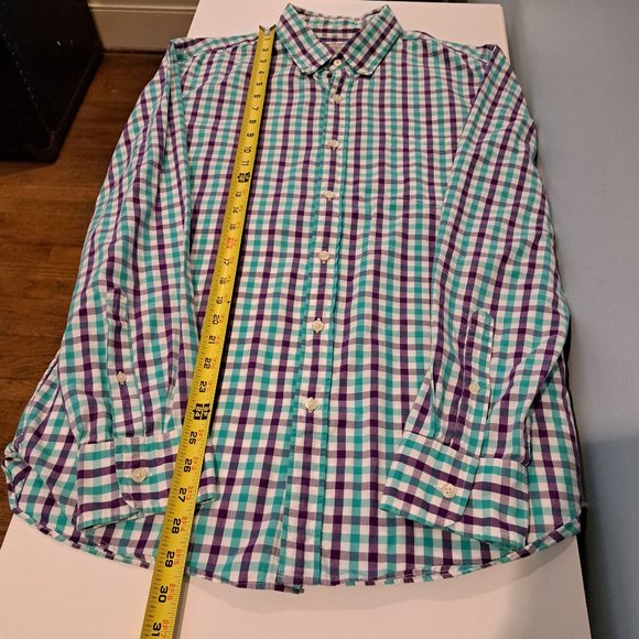 J. Crew men's large long sleeve button down plaid shirt - Picture 8 of 11